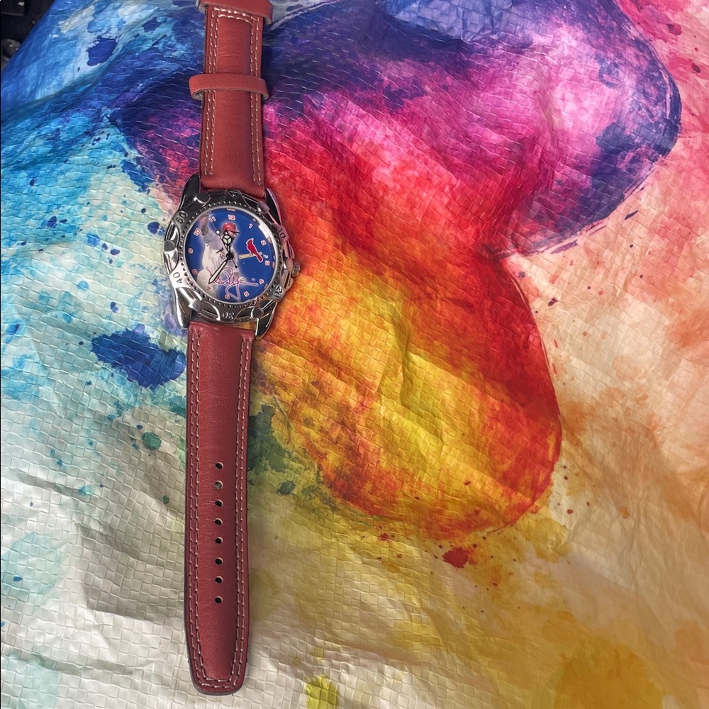 Mark McGwire St. Louis Cardinals 1998 Baseball Homerun Hero watch leather strap